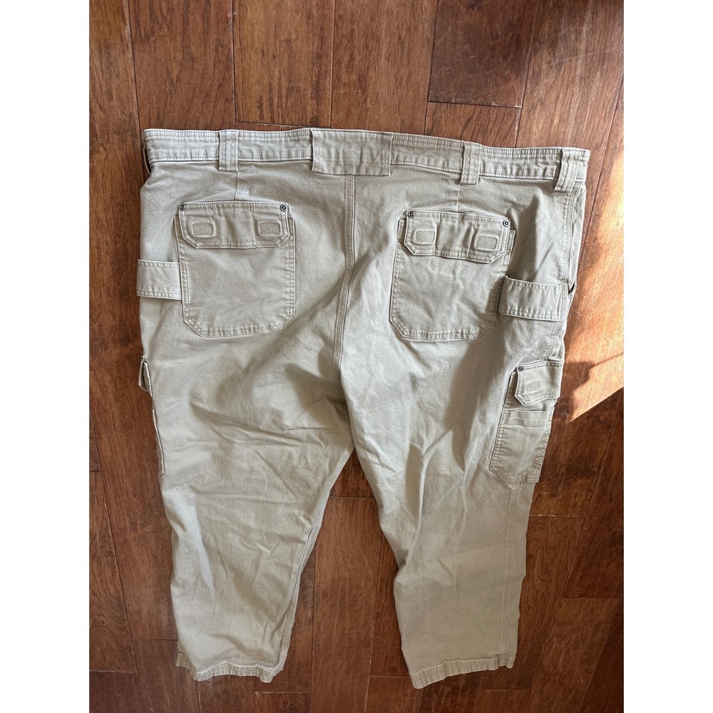 Duluth Trading Co Flex Fire Hose Relaxed Fit Cargo Work Pants Khaki 50x32 45507C - Picture 4 of 4